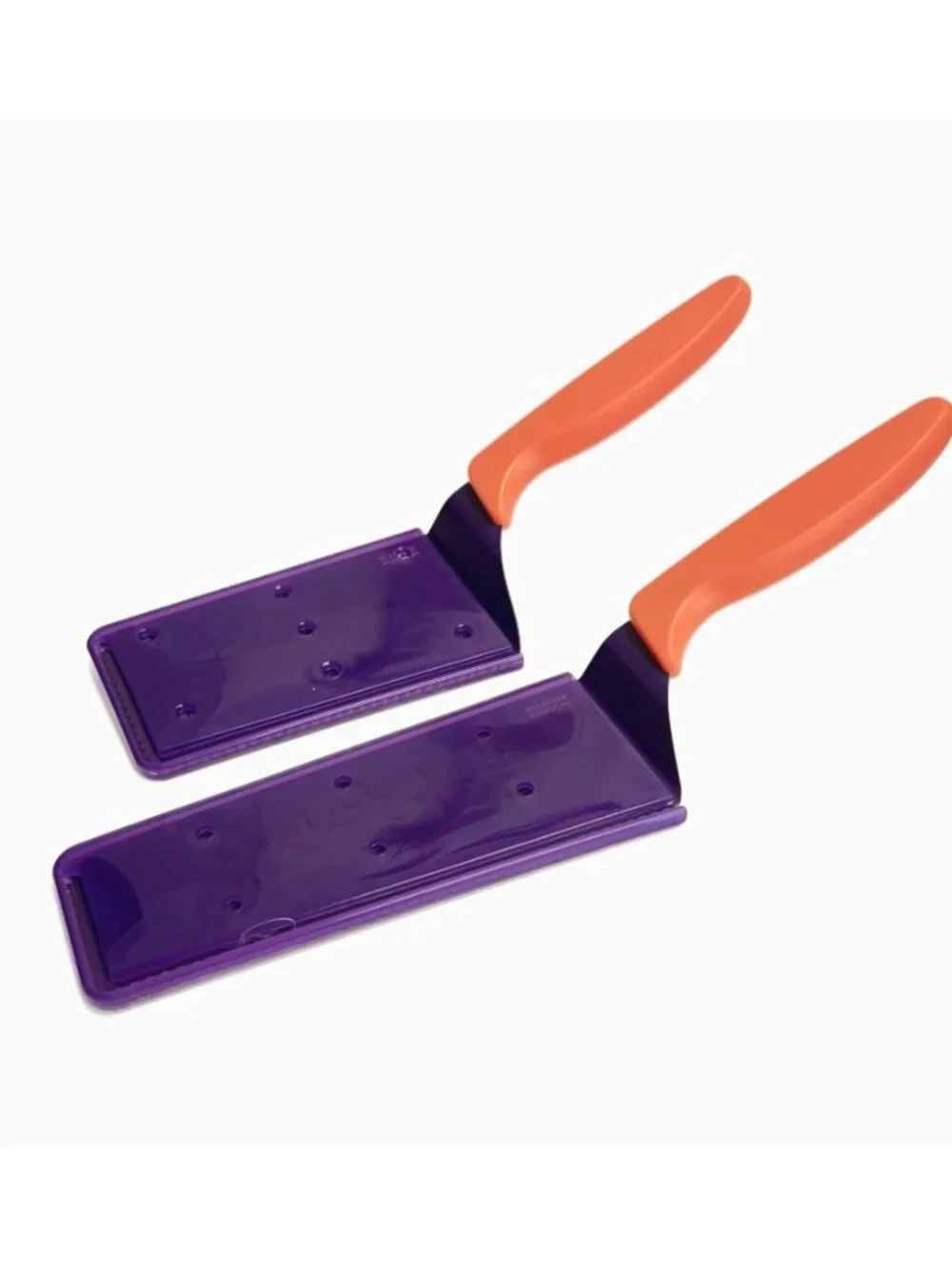Kuhn Rikon Slice & Serve Knives Set of 2 with Sheaths K65363 NEW PURPLE/CORAL